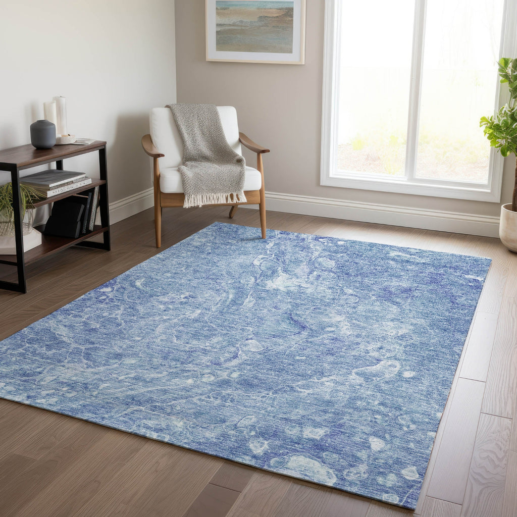 Piper Looms Chantille Abstract ACN670 Sky Area Rug Lifestyle Image Feature