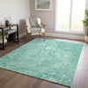 Piper Looms Chantille Abstract ACN670 Teal Area Rug Lifestyle Image Feature