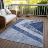 Piper Looms Chantille Geometric ACN671 Blue Area Rug