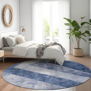 Piper Looms Chantille Geometric ACN671 Blue Area Rug