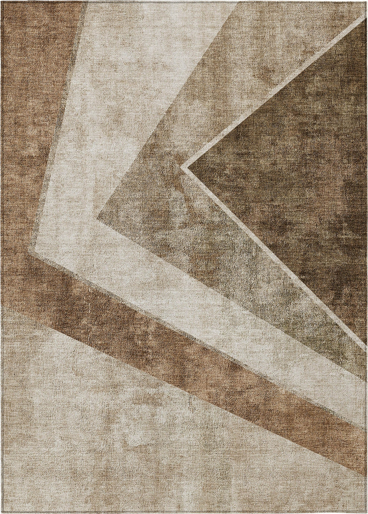 Piper Looms Chantille Geometric ACN671 Brown Area Rug