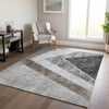Piper Looms Chantille Geometric ACN671 Gray Area Rug Lifestyle Image Feature