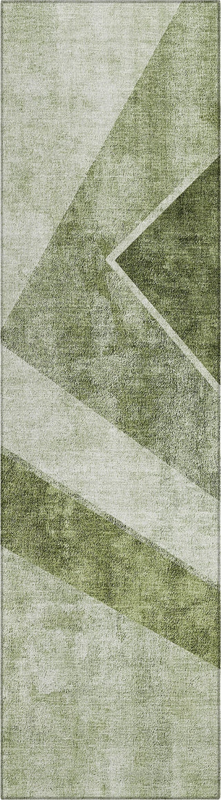 Piper Looms Chantille Geometric ACN671 Olive Area Rug