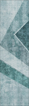 Piper Looms Chantille Geometric ACN671 Teal Area Rug