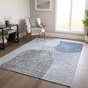 Piper Looms Chantille Abstract ACN672 Blue Area Rug Lifestyle Image Feature