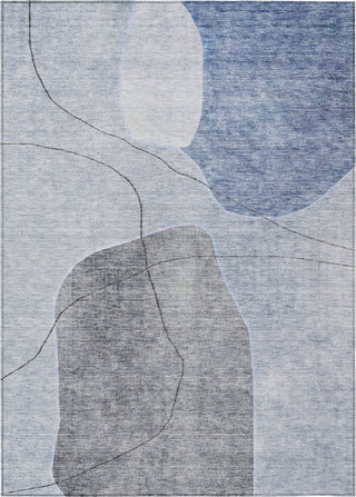 Piper Looms Chantille Abstract ACN672 Blue Area Rug