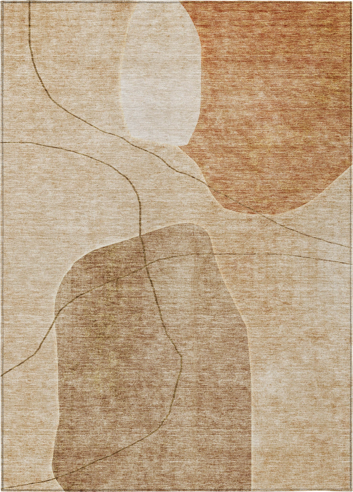 Piper Looms Chantille Abstract ACN672 Paprika Area Rug