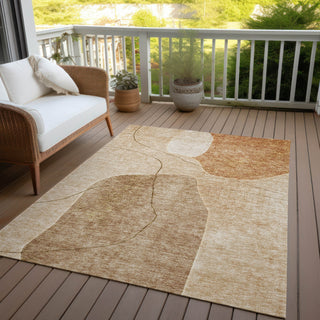 Piper Looms Chantille Abstract ACN672 Paprika Area Rug