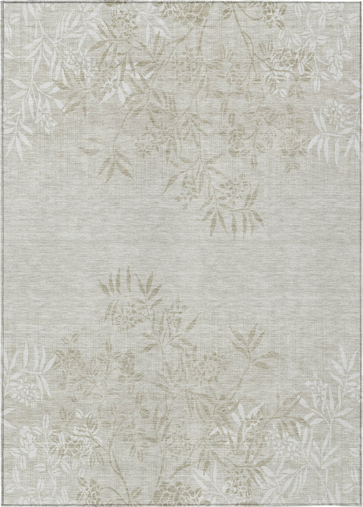 Piper Looms Chantille Floral ACN673 Beige Area Rug