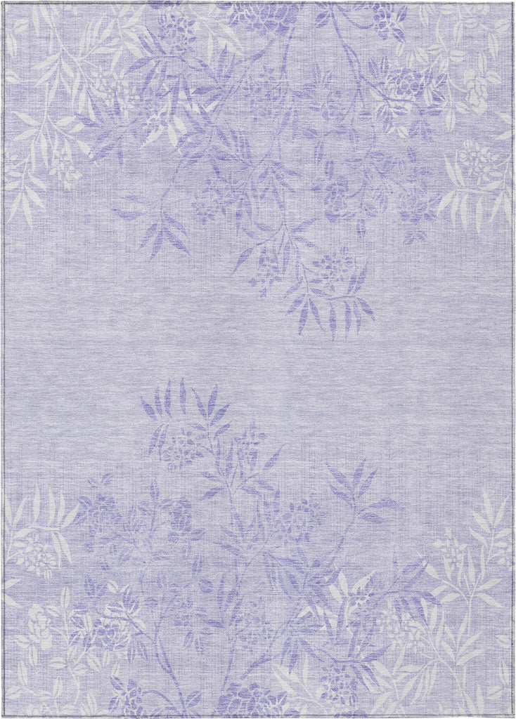 Piper Looms Chantille Floral ACN673 Lilac Area Rug