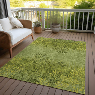 Piper Looms Chantille Floral ACN673 Olive Area Rug