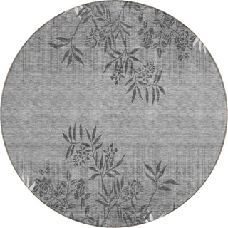 Piper Looms Chantille Floral ACN673 Pewter Area Rug