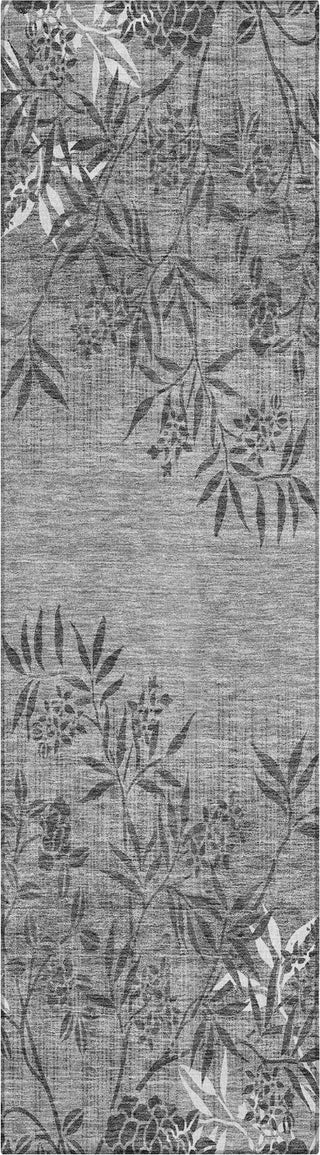 Piper Looms Chantille Floral ACN673 Pewter Area Rug