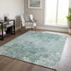 Piper Looms Chantille Floral ACN673 Sage Area Rug Lifestyle Image Feature