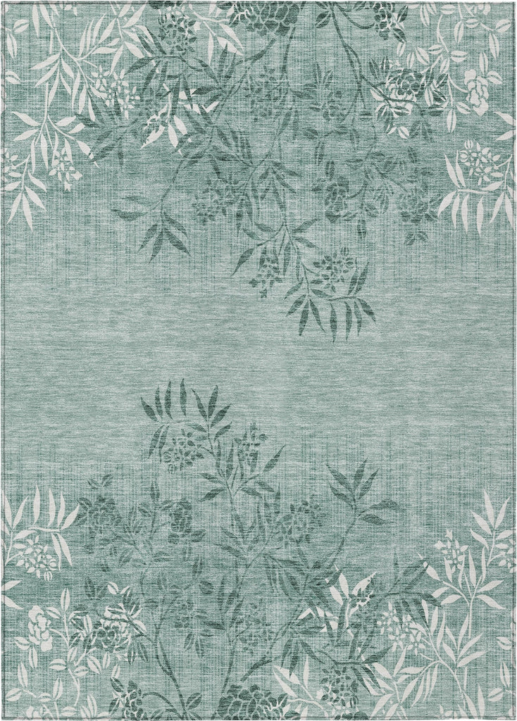 Piper Looms Chantille Floral ACN673 Sage Area Rug