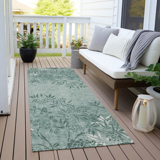 Piper Looms Chantille Floral ACN673 Sage Area Rug