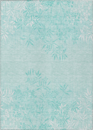 Piper Looms Chantille Floral ACN673 Teal Area Rug