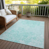 Piper Looms Chantille Floral ACN673 Teal Area Rug
