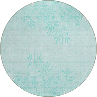 Piper Looms Chantille Floral ACN673 Teal Area Rug