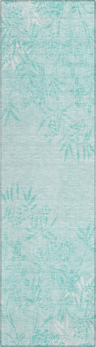 Piper Looms Chantille Floral ACN673 Teal Area Rug