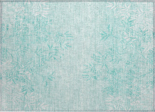 Piper Looms Chantille Floral ACN673 Teal Area Rug