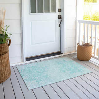 Piper Looms Chantille Floral ACN673 Teal Area Rug