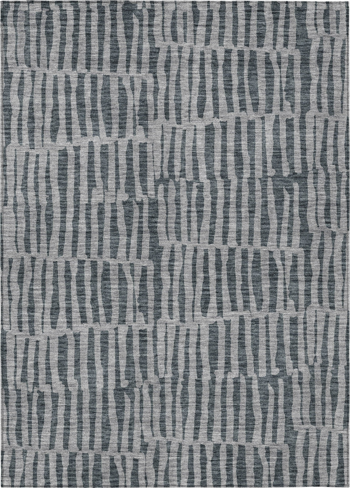 Piper Looms Chantille Striped ACN674 Charcoal Area Rug