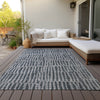 Piper Looms Chantille Striped ACN674 Charcoal Area Rug