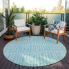 Piper Looms Chantille Striped ACN674 Teal Area Rug