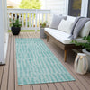 Piper Looms Chantille Striped ACN674 Teal Area Rug