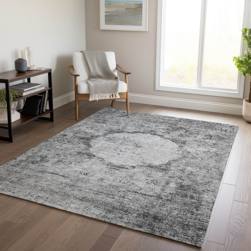 Piper Looms Chantille Oriental ACN675 Gray Area Rug Lifestyle Image Feature