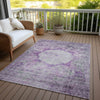 Piper Looms Chantille Oriental ACN675 Purple Area Rug