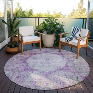 Piper Looms Chantille Oriental ACN675 Purple Area Rug