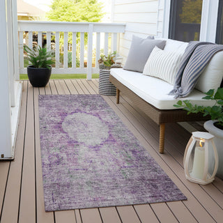 Piper Looms Chantille Oriental ACN675 Purple Area Rug