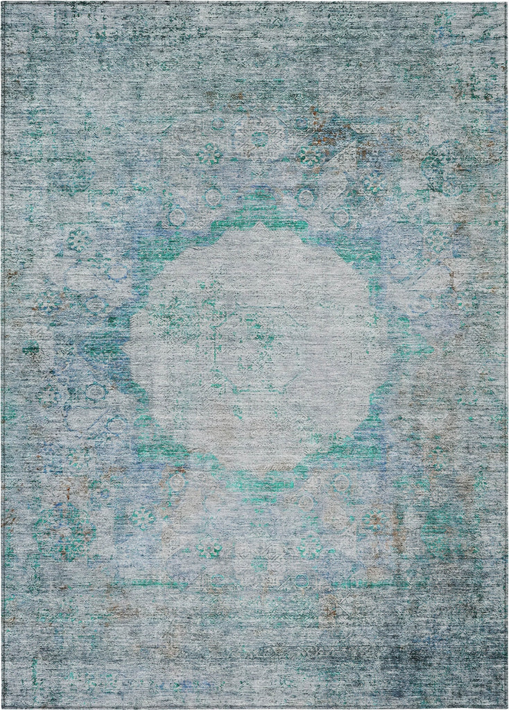 Piper Looms Chantille Oriental ACN675 Teal Area Rug