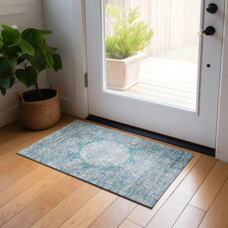 Piper Looms Chantille Oriental ACN675 Teal Area Rug