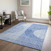Piper Looms Chantille Modern ACN676 Blue Area Rug Lifestyle Image Feature