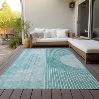 Piper Looms Chantille Modern ACN676 Teal Area Rug