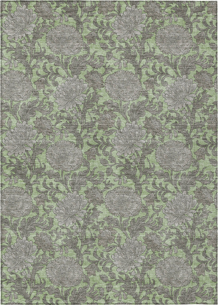 Piper Looms Chantille Floral ACN677 Aloe Area Rug