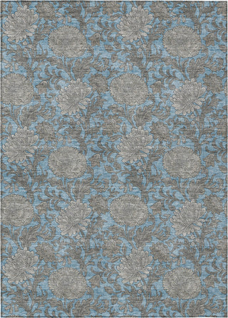 Piper Looms Chantille Floral ACN677 Blue Area Rug