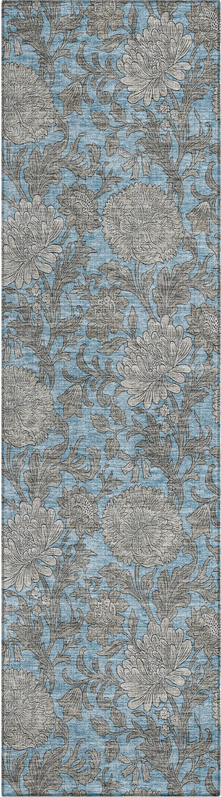 Piper Looms Chantille Floral ACN677 Blue Area Rug