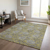 Piper Looms Chantille Floral ACN677 Gold Area Rug Lifestyle Image Feature