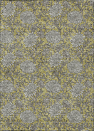 Piper Looms Chantille Floral ACN677 Gold Area Rug