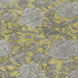 Piper Looms Chantille Floral ACN677 Gold Area Rug