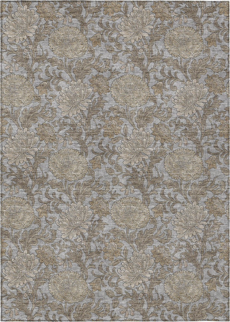 Piper Looms Chantille Floral ACN677 Gray Area Rug