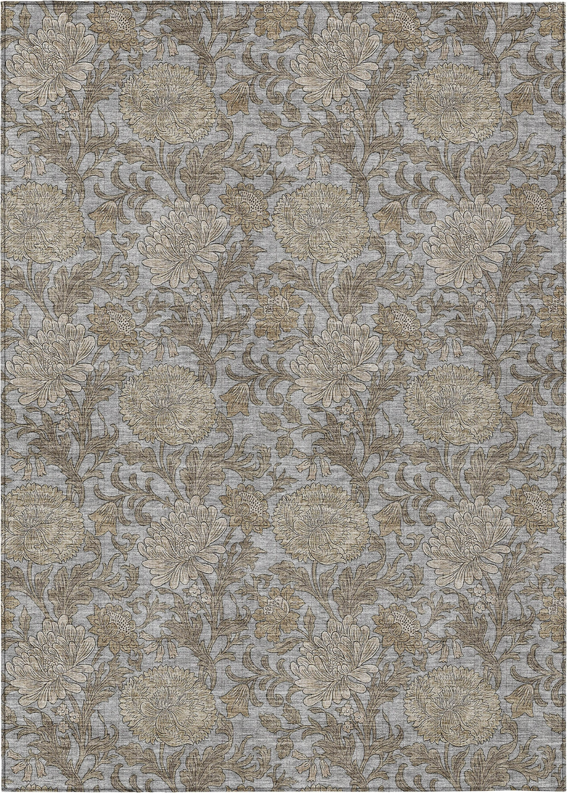 Piper Looms Chantille Floral ACN677 Gray Area Rug