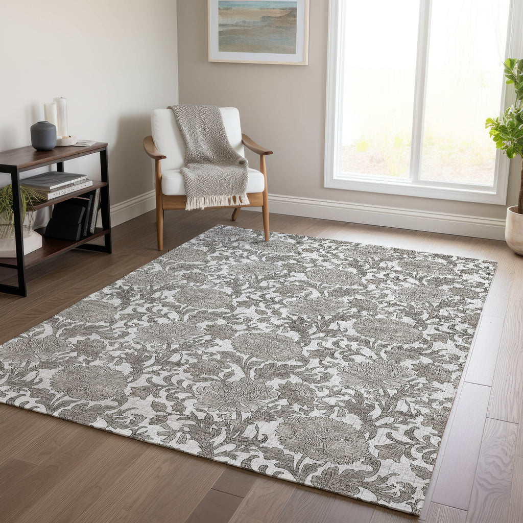 Piper Looms Chantille Floral ACN677 Ivory Area Rug Lifestyle Image Feature