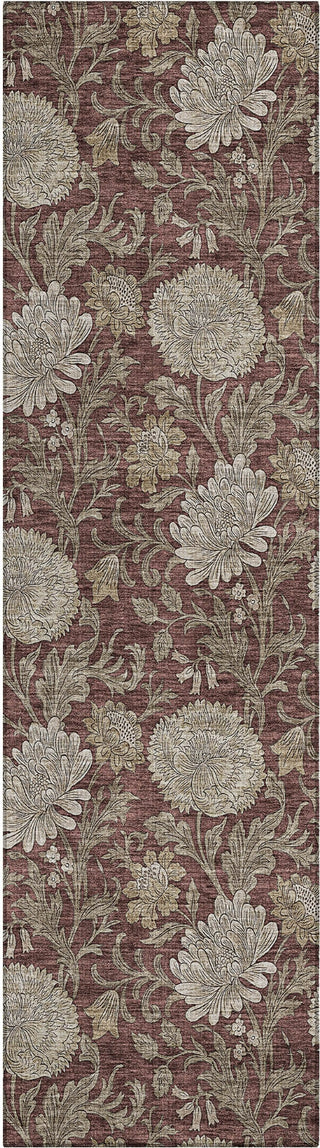 Piper Looms Chantille Floral ACN677 Merlot Area Rug