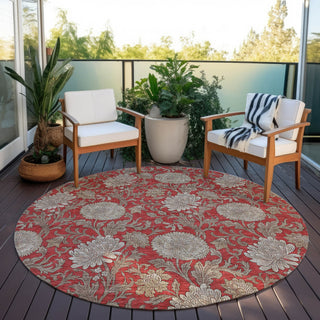 Piper Looms Chantille Floral ACN677 Red Area Rug