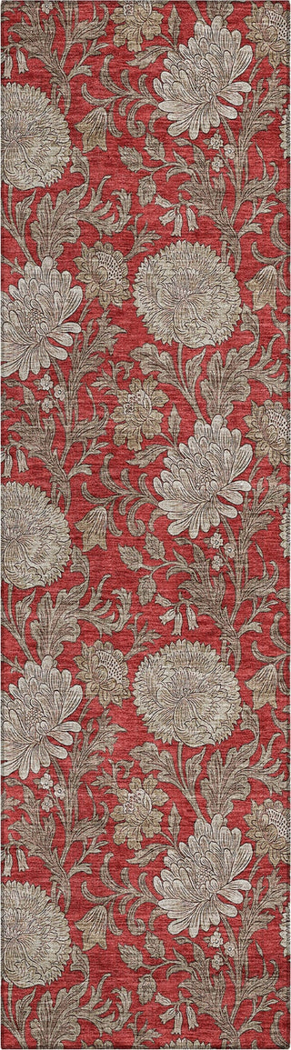 Piper Looms Chantille Floral ACN677 Red Area Rug